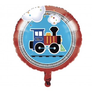 All Aboard Train Birthday Balloon All Aboard Train Birthday Balloon